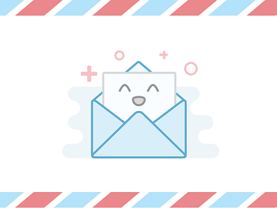 Friendly Letter cute envelope letter mail sketch vector