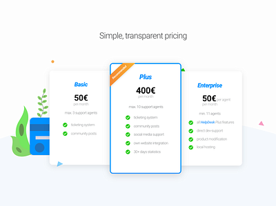 Pricing art design flat illustration minimal ui ux vector web website