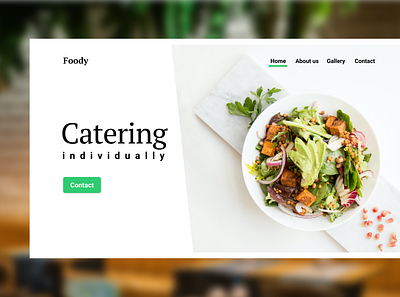 Catering / Restaurant Landing page v.2 art design first design first page food landing page minimal service ui web website