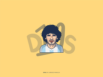 D10S adobe illustrator art colors d10s design diego dios dribbble expression face flat flat portrait graphic illustrator maradona portrait shapes soccer soccer art