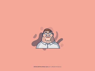 PETER GRIFFIN (FAMILY GUY) adobe illustrator art charcter colors dribbble expression face family guy flat flat portrait graphic griffin pencil peter griffin portrait shapes wacom