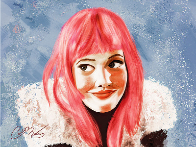 Drew Barrymore actress barrymore digitalpaint drawing drew handrawing paint photoshop portrait