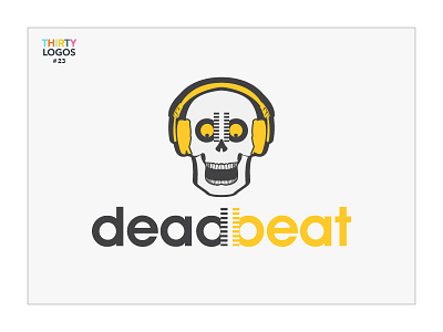 #Thirtylogos challenge Day 23 - Deadbeat dead deadbeat graphicdesign logo logodesign logodesigner logoinspiration logos skull skull logo thirtylogos thirtylogoschallenge