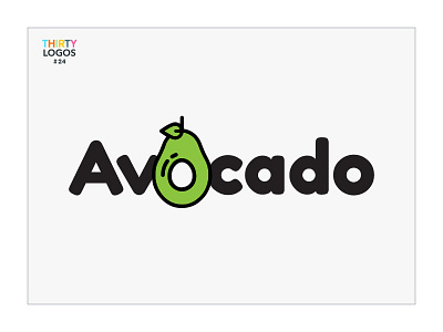 #Thirtylogos challenge Day 24 - Avocado