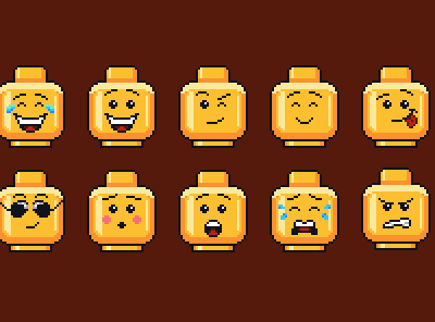 Pixel Art - Lego expressions aseprite design illustration pixel pixel art pixelart pixels