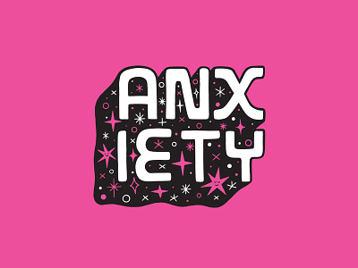 Anxiety anxiety anxious custom type hand drawn type hand lettering illustration lettering mental health mental health awareness typography women in illustration