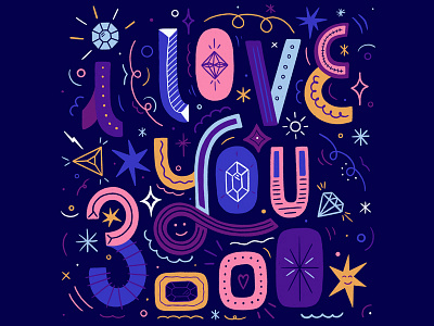 I Love You 3000 avengers avengersendgame custom type graphic design hand drawn type hand lettering i love you 3000 illustration lettering typography women in illustration