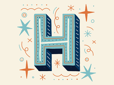 H For Hamish 36daysoftype custom type femme type hand drawn type hand lettering illustrated type illustration ladies who draw letter design lettering love type design women of type