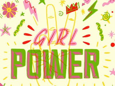 Girl Power empowerment feminism girl power grl pwr hand drawn type hand lettering illustration lettering type typography