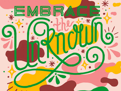 Embrace The Unknown custom type embrace the unknown goodtype goodtype tuesday hand drawn type hand lettering hand made font illustration lettering typography