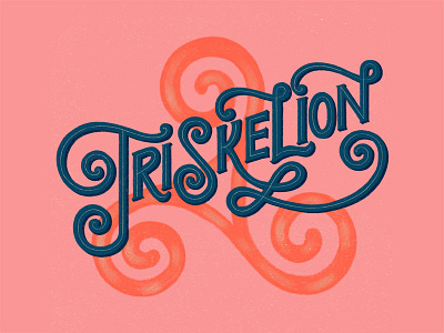 Triskellion custom type hand drawn type hand lettering homwork lettering typography