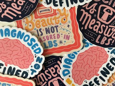 Free Above Stickers custom type free and above graphic design hand drawn type hand lettering illustration mental health mental health awareness sticker design stickers typography women in illustration