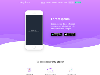 Landing Page Himy Store design ui