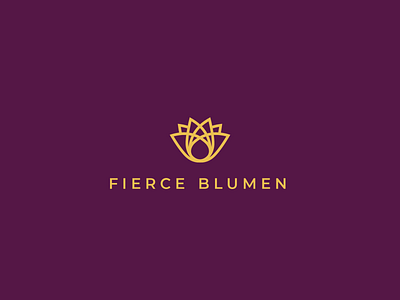 Fierce Blumen Faux Flower Concept Logo branding calligraphy design fashion floral floral design graphic design icon illustration logo logo design minimal modern typography