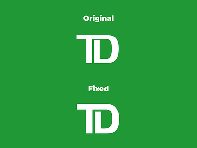 TD Bank Logo (Toronto Dominion) – Modern Redesign Concept