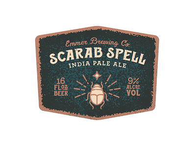 Scarab Spell IPA coming soon! archer beer beer label bohemian alchemist egypt egyptian packaging terracotta texture typography