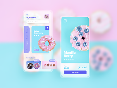 Donut Menu 🍩 design mobile mobile app design mobile ui ui uiux