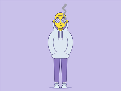 Cool Smoking Character character illustration vector