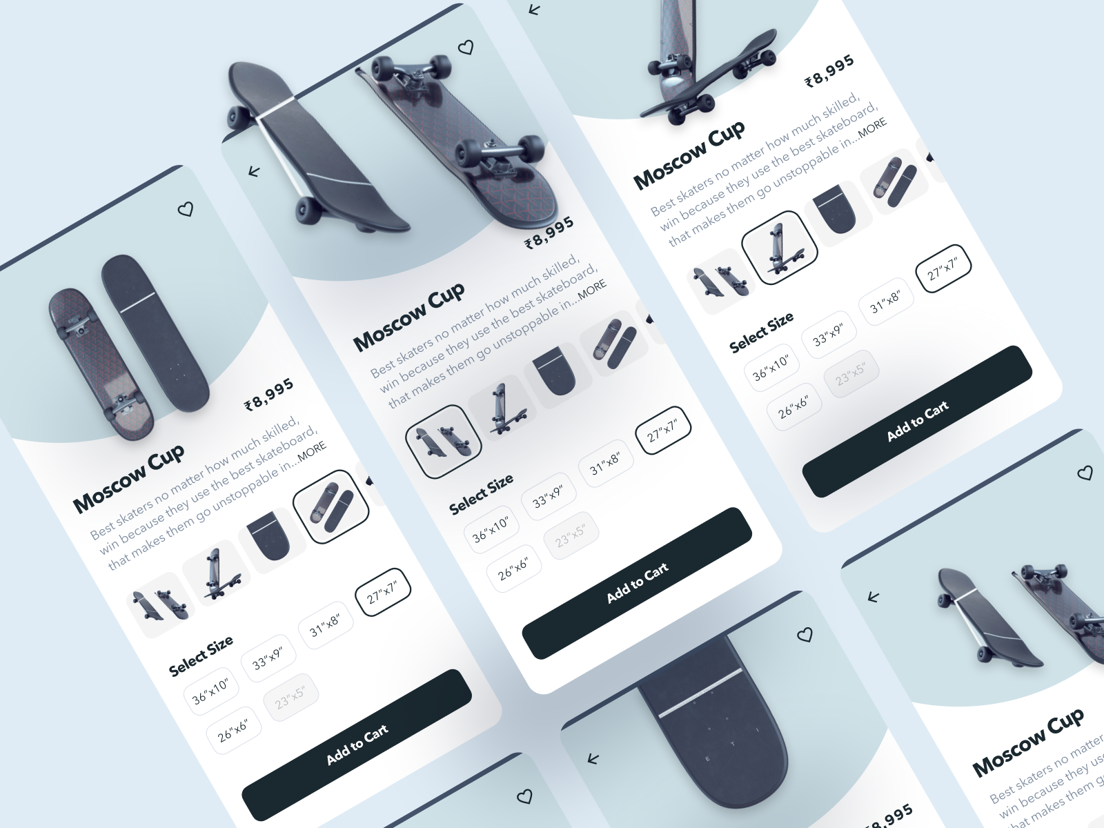 Skate Detail Mobile App Design by Ashwin K S on Dribbble