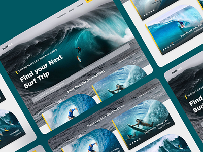 Surfing Places Booking Site adventure design plant surf surfing trip ui water