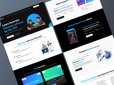 Courses Listing Landing Page for Product Managers