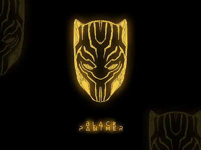 Black Panther abstract blackpanther illustration marvel logo mask vector