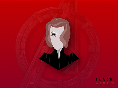 Black Widow blackwidow illustration logo marvel minimalist superhero vector