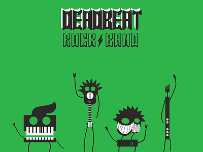 Deadbeat abstract character illustration music vector