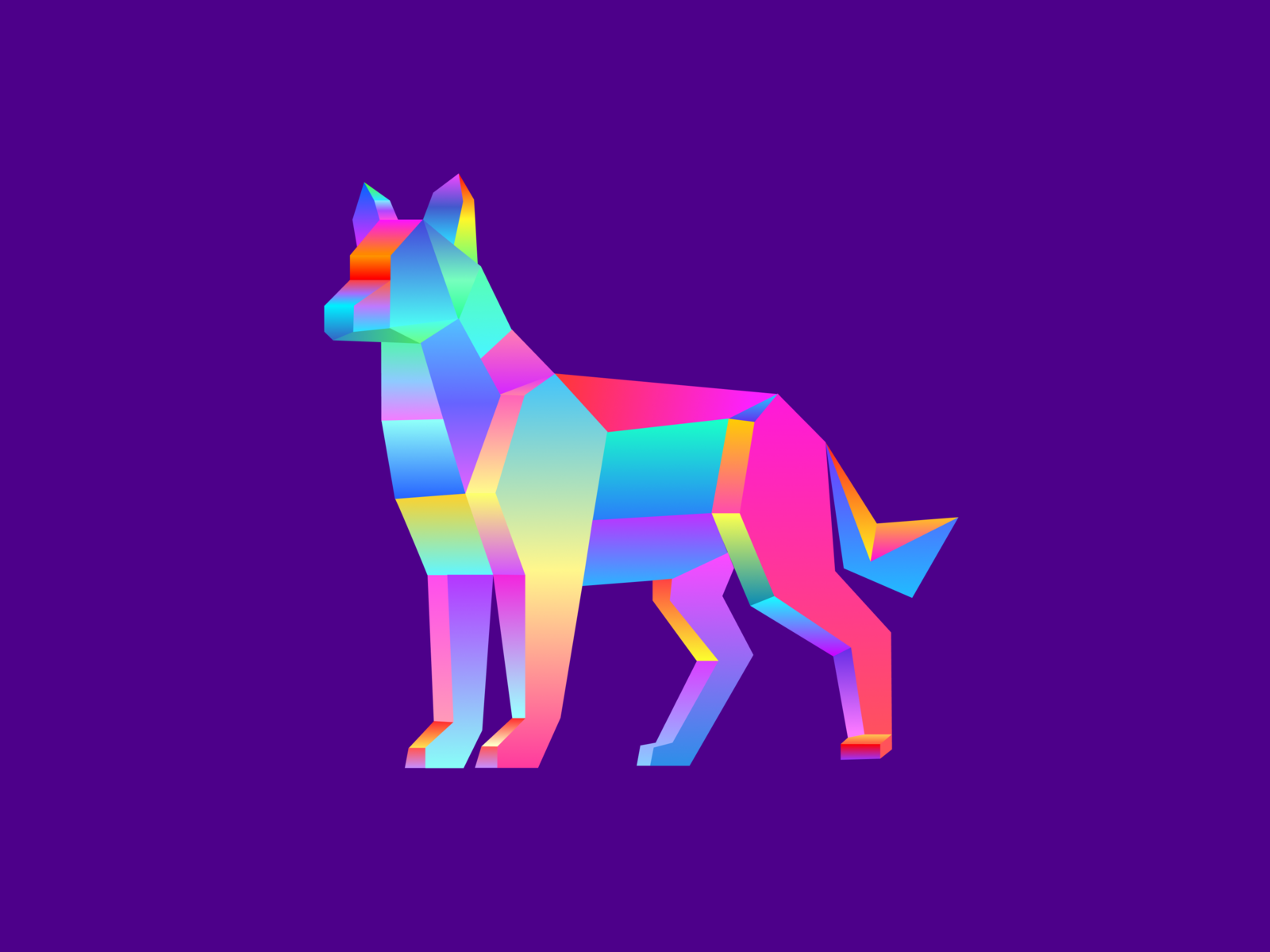 The Psychedelic Dog by Samraj Agarwal on Dribbble