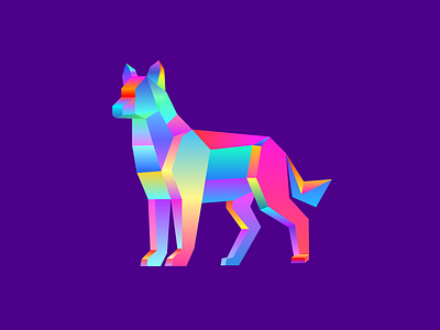 The Psychedelic Dog abstract design digital dog dog icon dog illustration illustration logo psychedelic psychedelic art vector