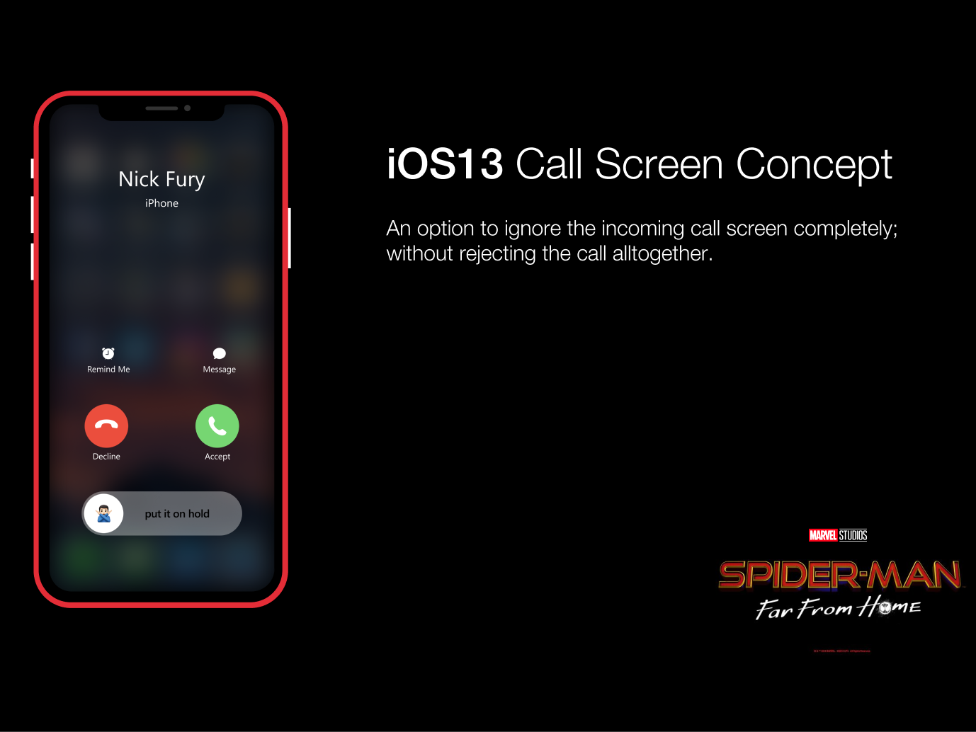 incoming call screen for iphone