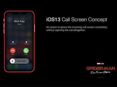 iOS 13 Call screen concept