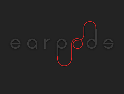 Earpods branding icon illustration logo typography vector