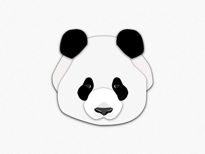 Panda animal bamboo blackwhite design geometric illustration minimalistic panda positive sketch vector zoo