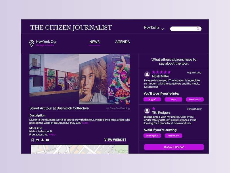 #039 Testimonials reviews magazine agenda newspaper redesign testimonials uxdesign uidesign 039 challenge dailyui