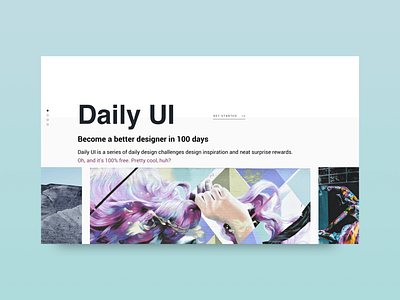 #100 Redesign Daily UI Landing Page