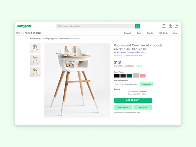 Baby Gear Ecommerce Site branding ecommerce site ui visual
