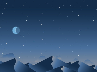 Dusk design dribbble dusk environment design evening illustration lighting moon mountains night night sky sand dunes