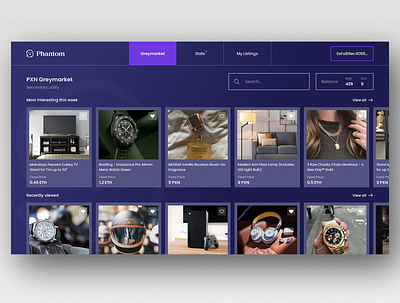 PXN Greymarket User Interface Design ui ux web design
