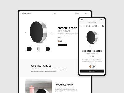 Product Card - Bang & Olufsen Online Store (UI CONCEPT)