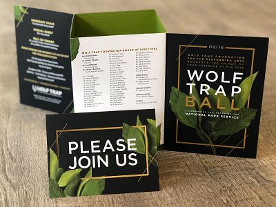 Wolf Trap Ball design event invitation invite typography