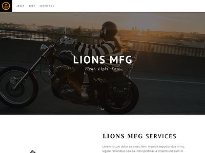 Lions MFG Website Design design sketch ui ux web design zeplin