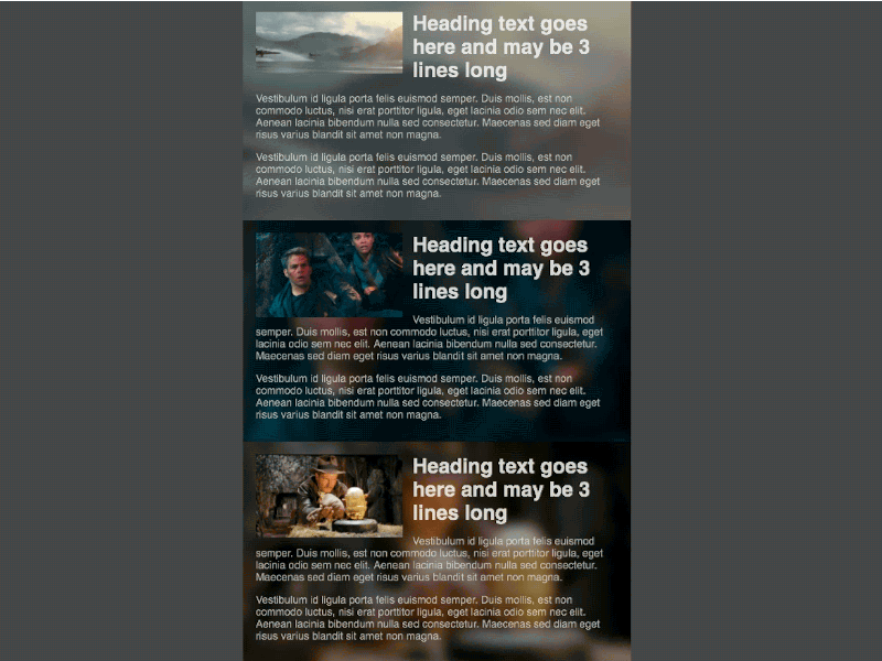 Blog posts layout experiment