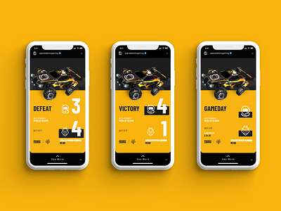 SpaceStation Gaming Instagram Stories Presentation app branding design minimal ui ux web website