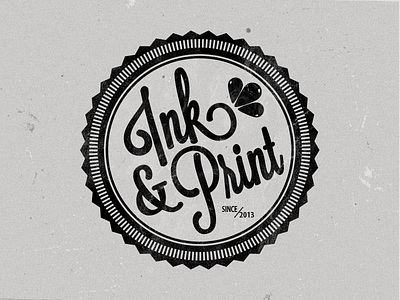 Ink & Print font ink logo print