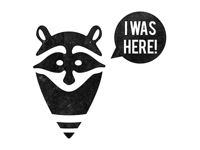 I was here! here logo pin raccoon travel