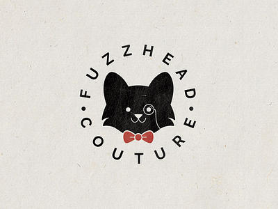 FuzzHead Couture black bowtie cat cats etsy fancy fuzz logo shop