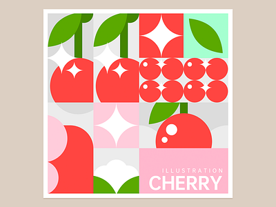 cherry cherry design geometric figure illustration