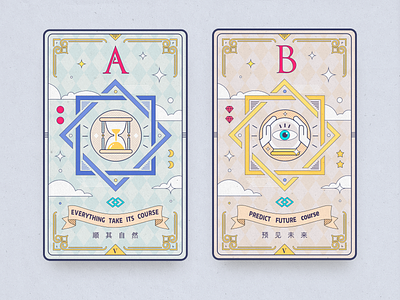 Tarot Card card design icon illustration line