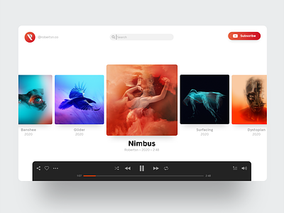 Nimbus album cover concept music music art ui ux webdesign